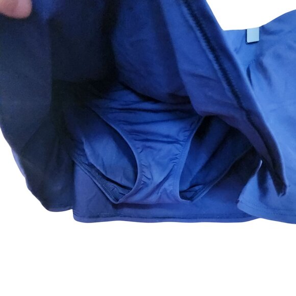Lands End Womens Swim Skirt With Built-In Briefs Size 14 Blue - Picture 3 of 4